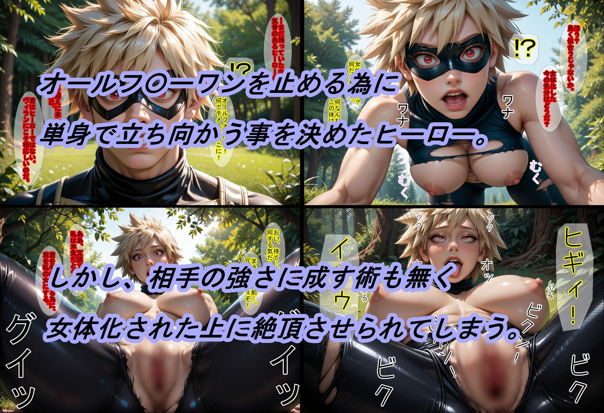 サンプル画像1:【敗北シリーズVol.08】女性ヒーローが、ヴィランのボスに敗北！3(魔術師プロトン) [d_516074]