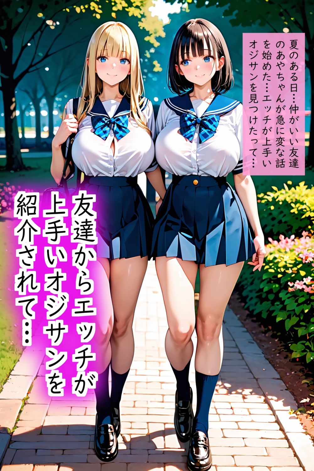 サンプル画像3:JカップJK淫乱快楽堕ち〜オジサンと朝までハメ撮り生セックス〜(AI_beautiful_women) [d_516202]