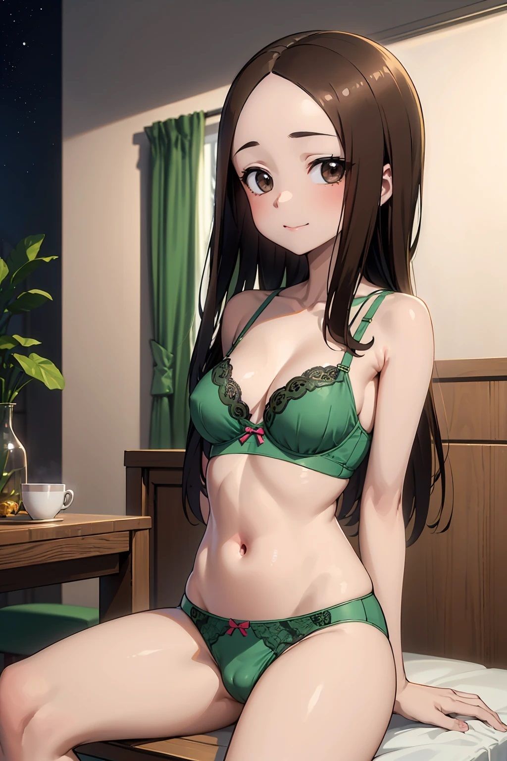 サンプル画像1:高〇さん  緑下着（52枚）(ひぐまアート) [d_516368]