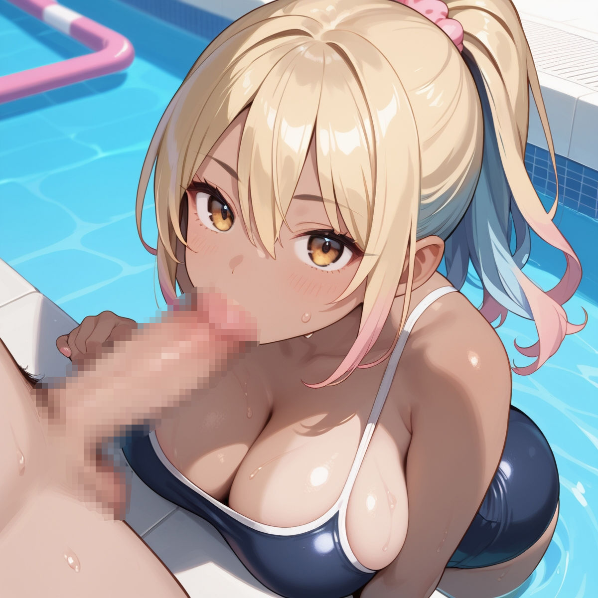 サンプル画像4:黒ギャル×スク水中出しパラダイス！【厳選画像205枚！】Vol.2(東京ギャル界隈) [d_516414]