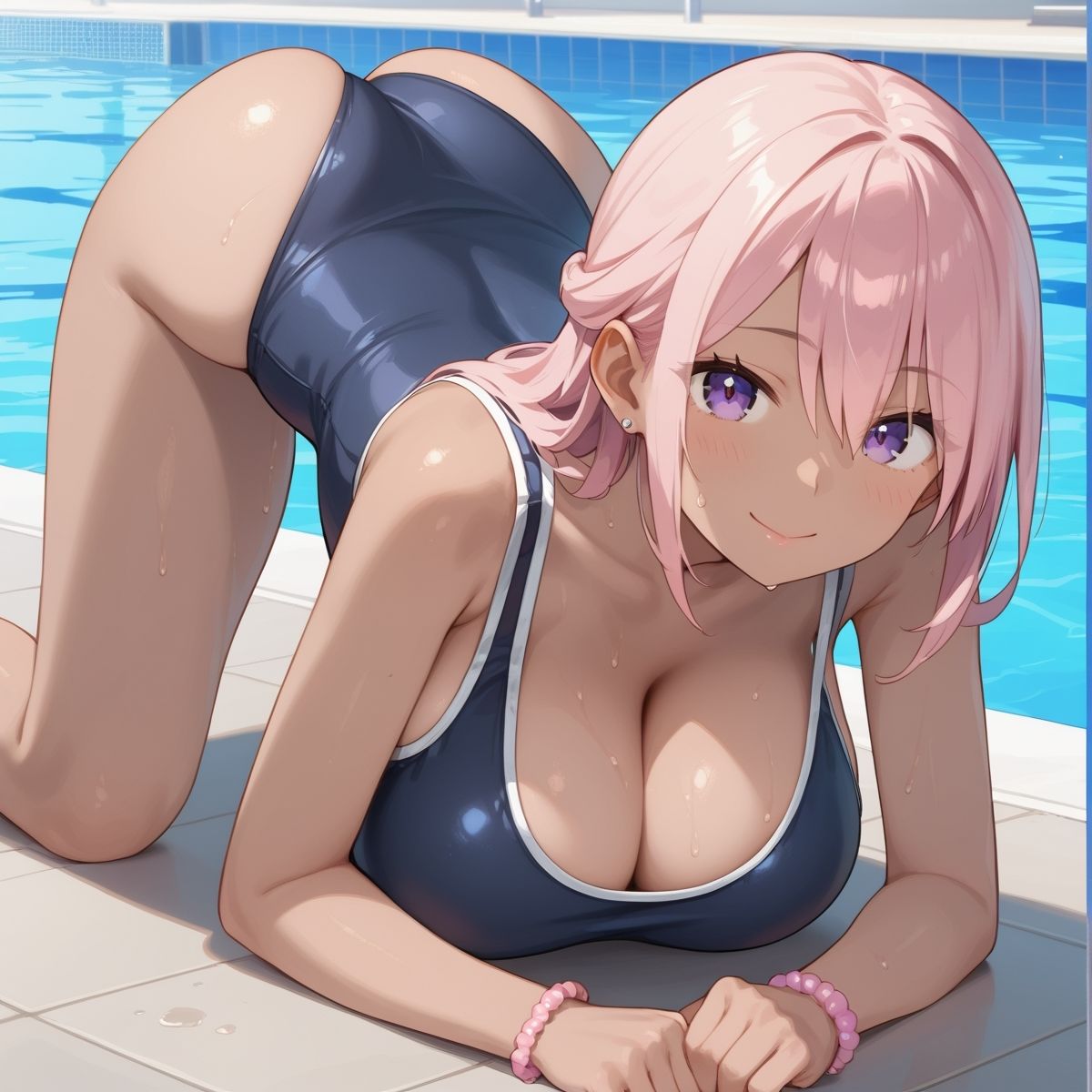 サンプル画像5:黒ギャル×スク水中出しパラダイス！【厳選画像205枚！】Vol.2(東京ギャル界隈) [d_516414]