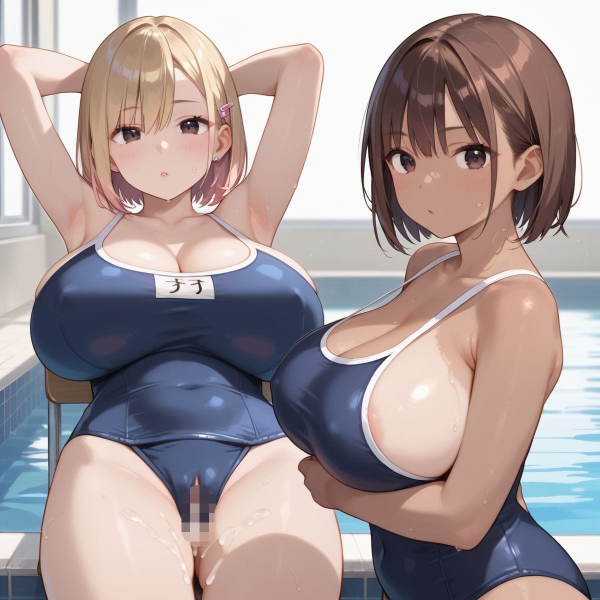 サンプル画像5:黒ギャル×スク水中出しパラダイス！【厳選画像205枚！】Vol.5(東京ギャル界隈) [d_516430]