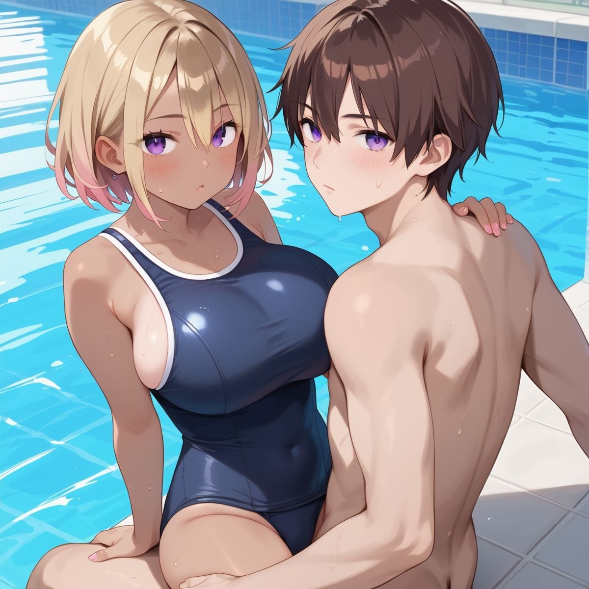 サンプル画像5:黒ギャル×スク水中出しパラダイス！【厳選画像205枚！】Vol.6(東京ギャル界隈) [d_516440]