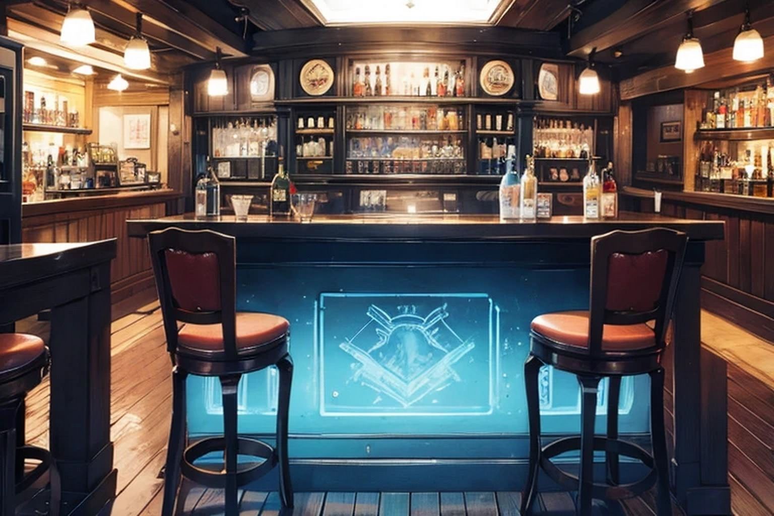 サンプル画像2:酒場・BAR 背景素材(豊川内角) [d_516474]