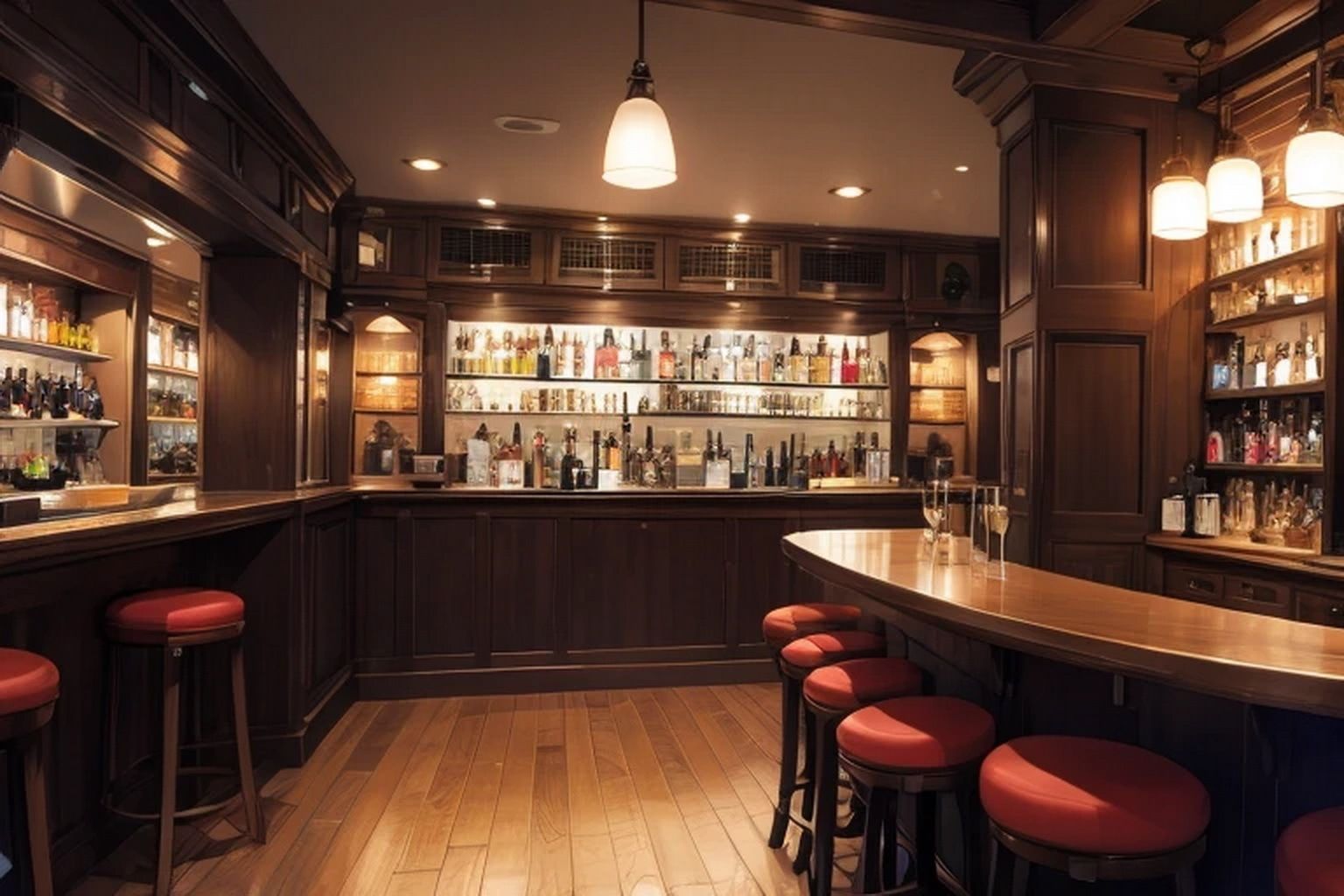 サンプル画像5:酒場・BAR 背景素材(豊川内角) [d_516474]