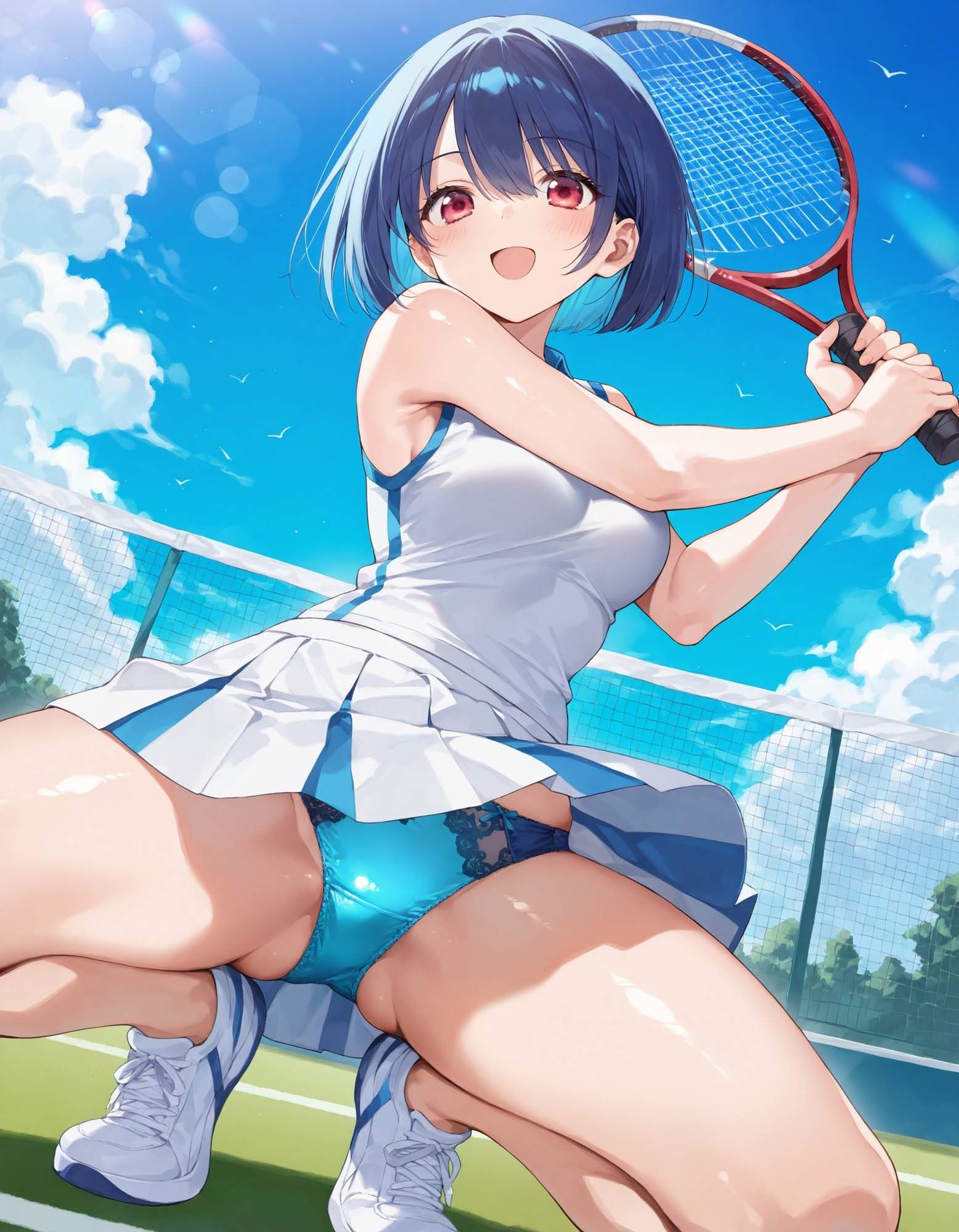 サンプル画像1:テニスウェアでしゃがみパンチラ(D.P.H.) [d_516595]