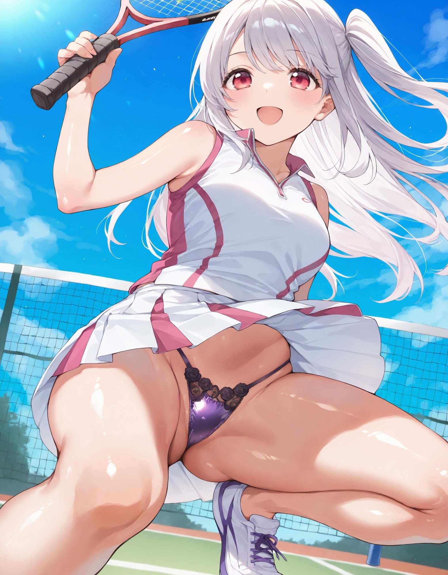 サンプル画像3:テニスウェアでしゃがみパンチラ(D.P.H.) [d_516595]