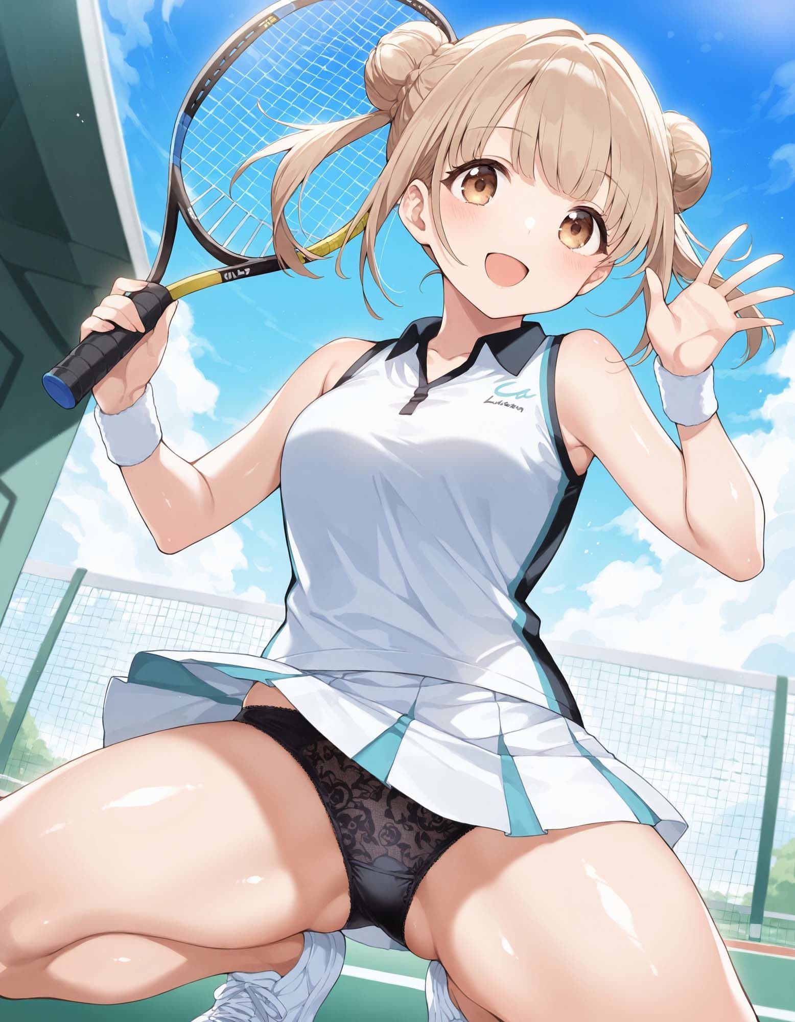 サンプル画像5:テニスウェアでしゃがみパンチラ(D.P.H.) [d_516595]