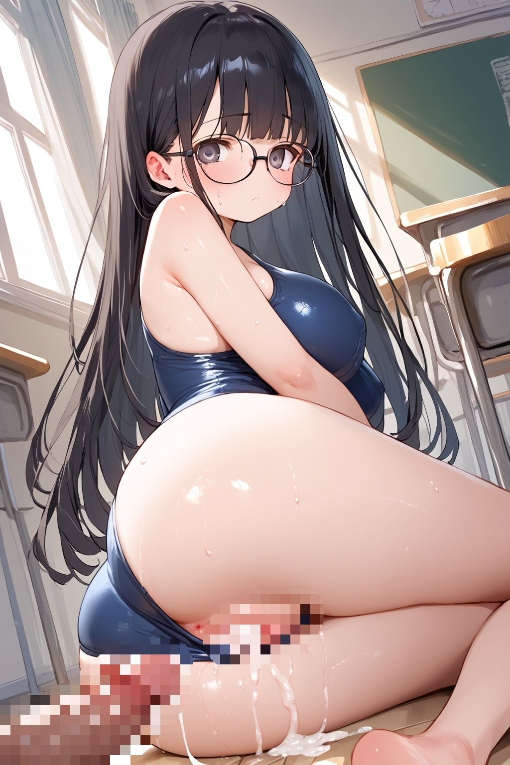 サンプル画像6:物静かな水泳部員を部活終わりに種付け(おかず美人) [d_516618]