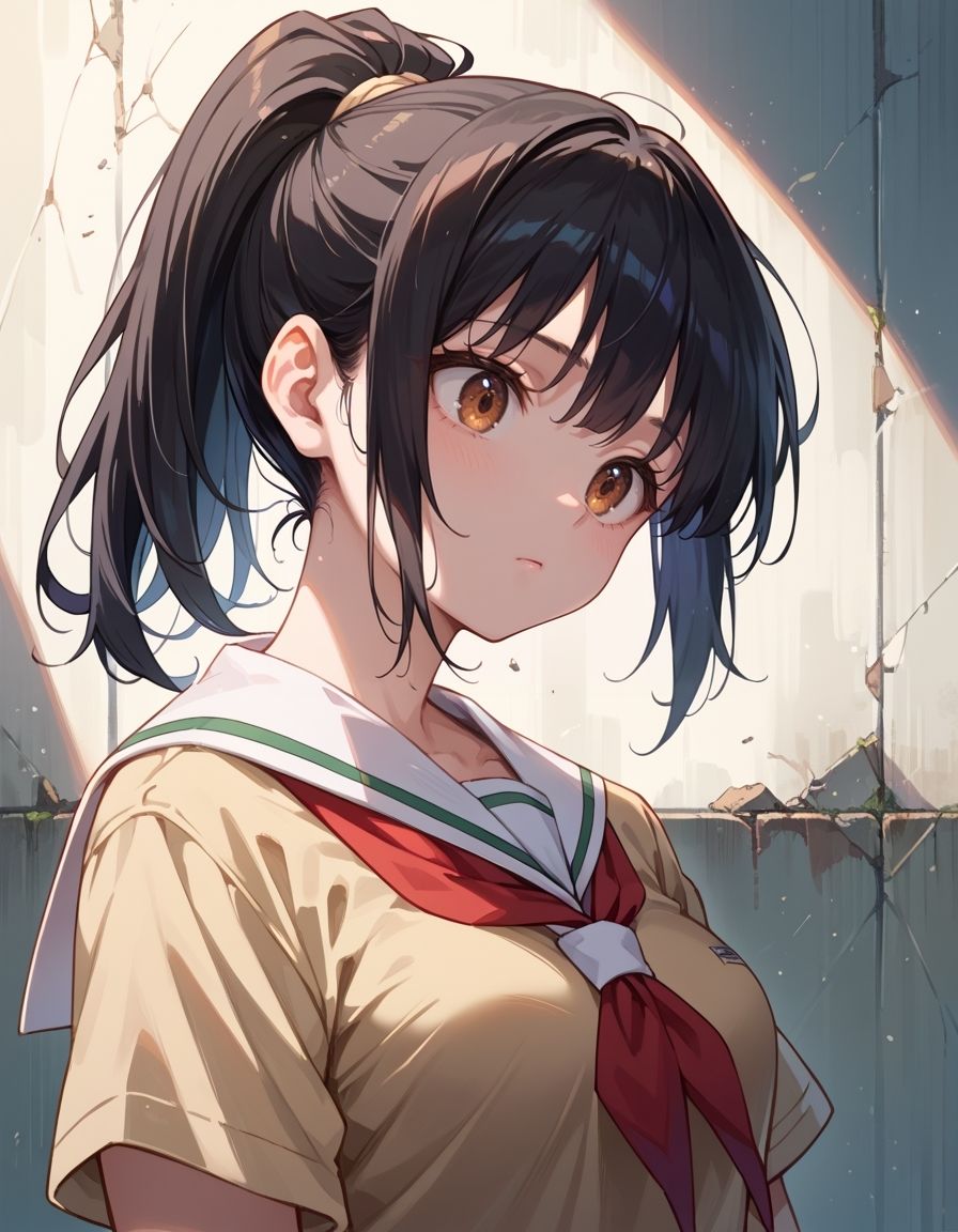 サンプル画像1:制服マジック -ポニーテールが揺らす制服の魔法-(甘艶工房) [d_516756]