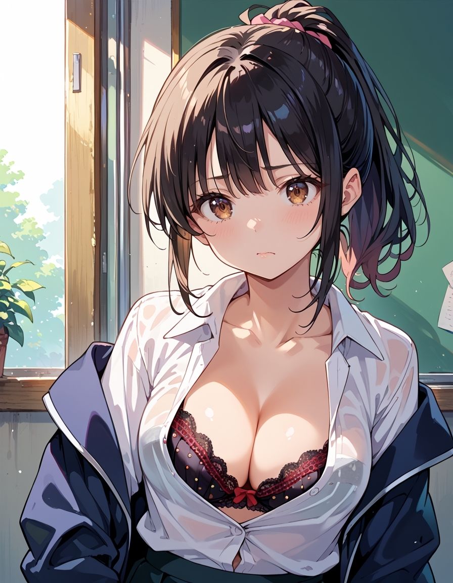 サンプル画像2:制服マジック -ポニーテールが揺らす制服の魔法-(甘艶工房) [d_516756]