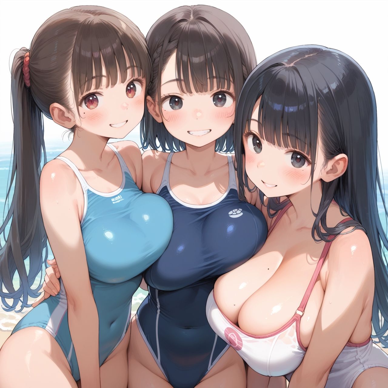 サンプル画像3:スク水巨乳ロリハーレムCG集【スクール水着 203枚】(ぴちぴち出版) [d_516825]
