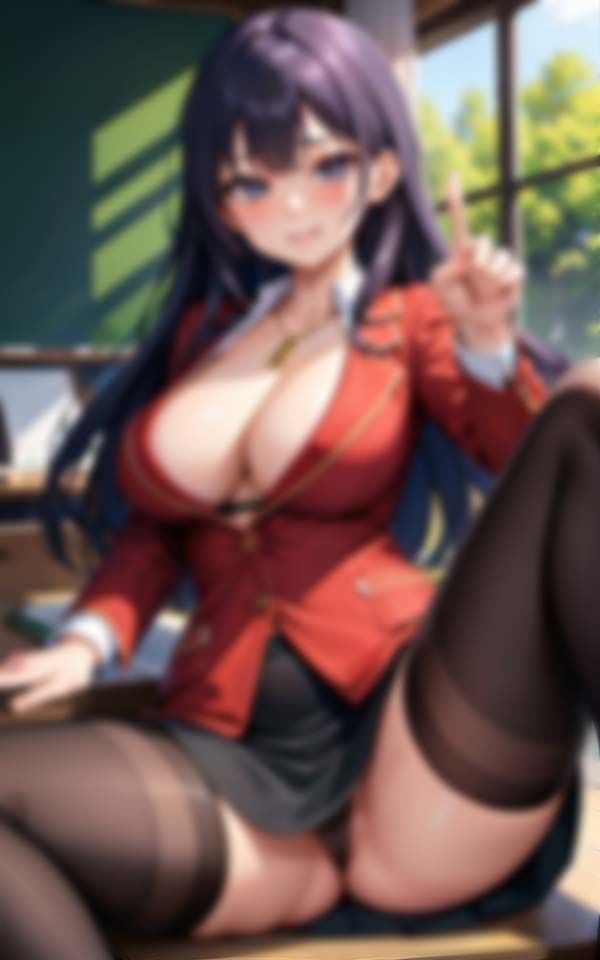 サンプル画像6:イヤラしすぎる爆乳おっぱいで男子生徒を色仕掛けするビッチな女教師(えいあい出版) [d_516877]