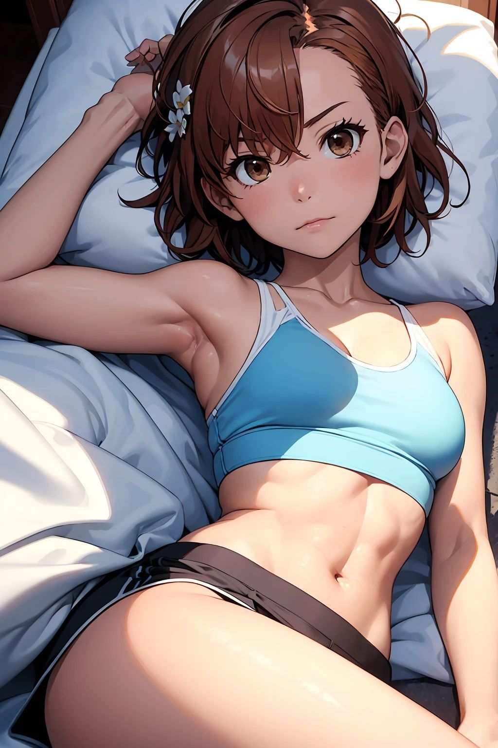 サンプル画像1:御坂〇琴  スポブラと短パン（85枚）(ひぐまアート) [d_517063]