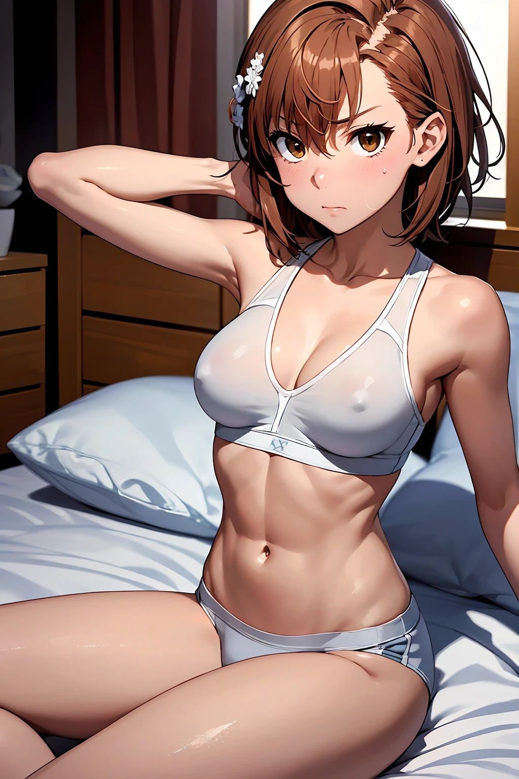 サンプル画像3:御坂〇琴  スポブラと短パン（85枚）(ひぐまアート) [d_517063]