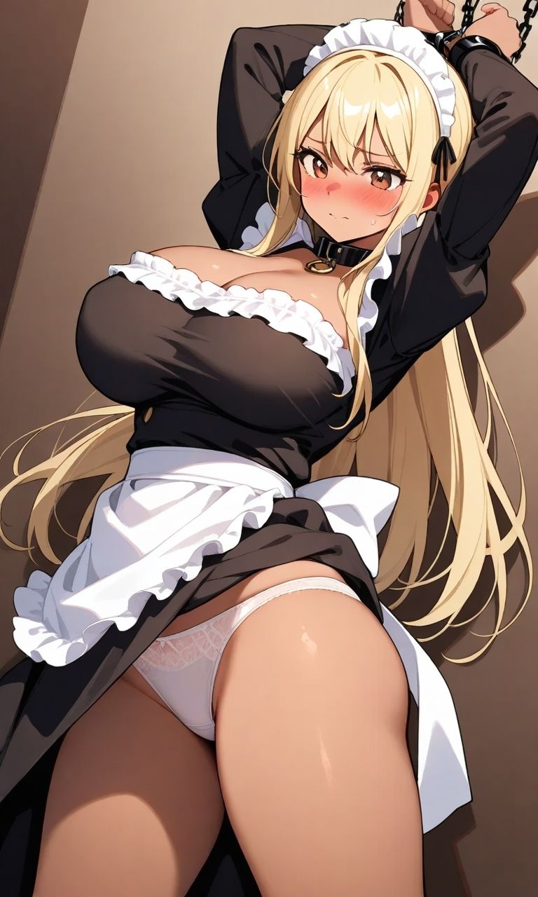 サンプル画像2:【微エロ】フェチコレVol.27 吊り上げ拘束されて辱められるメイド（黒髪＆ギャル）【総枚数250枚】(満点星) [d_517213]