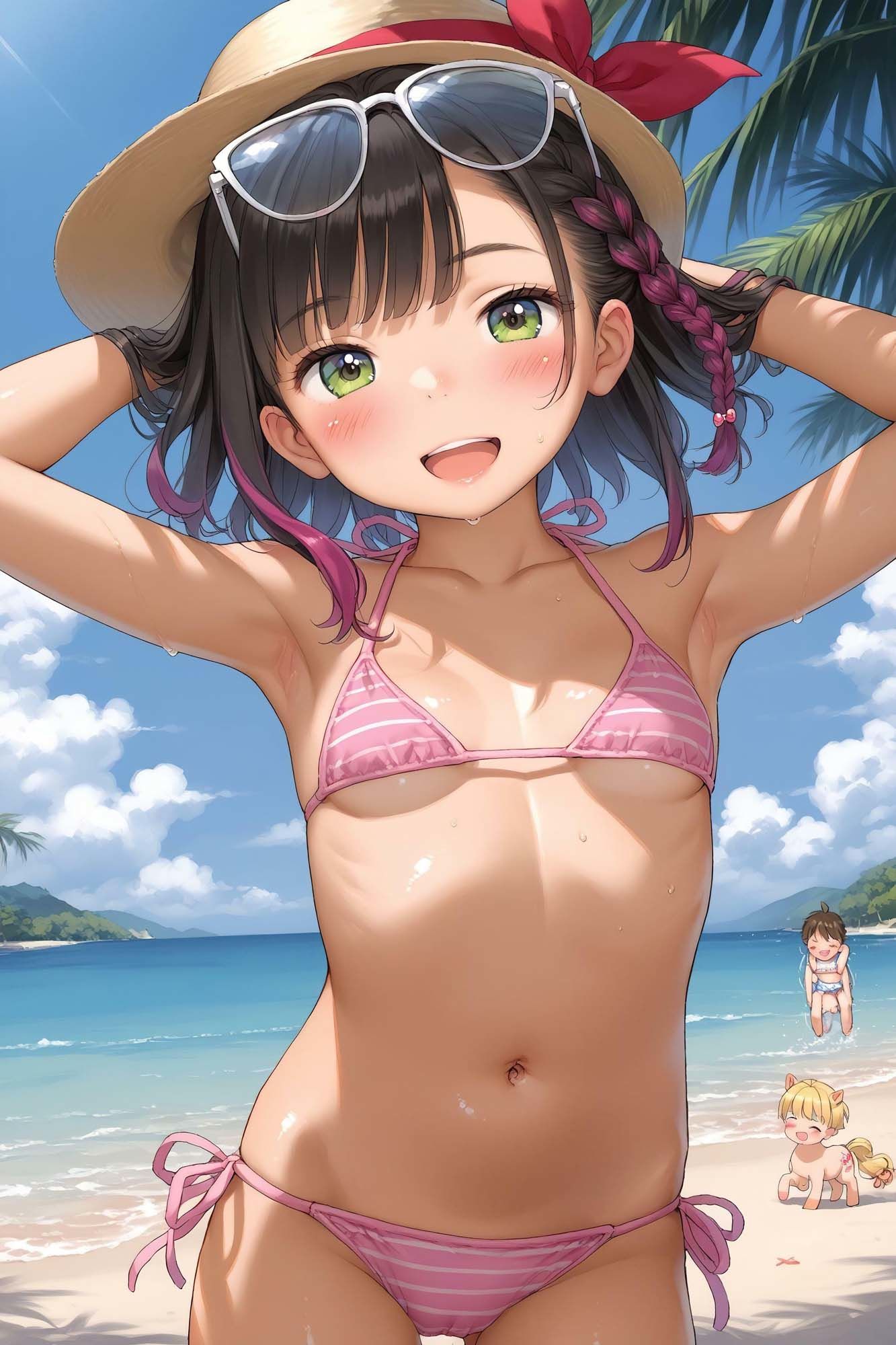 サンプル画像6:子〇たちの初めての南国ビーチ♪(ロリロリ天国♪) [d_517238]