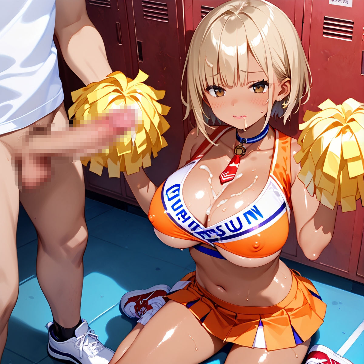 サンプル画像1:黒ギャルチアリーダー部！セックス記録パート1(エロステーブル) [d_517239]