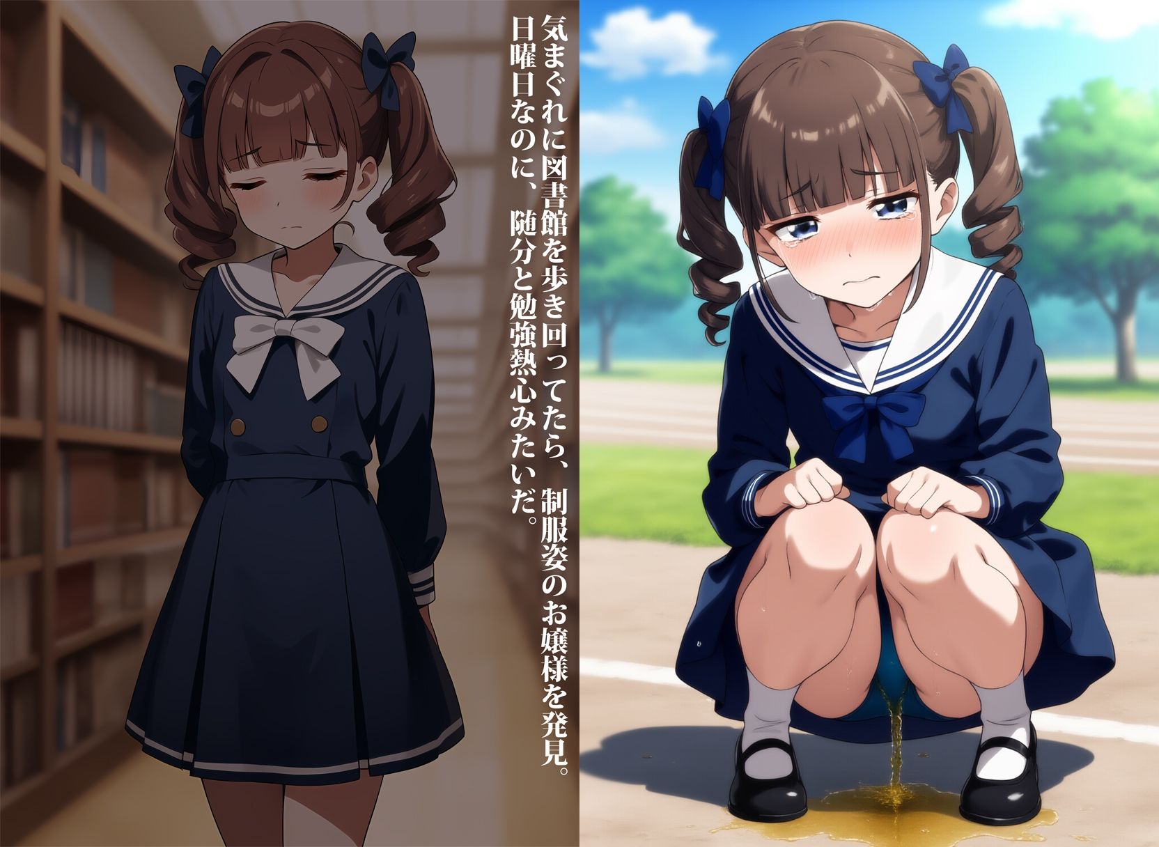 サンプル画像3:私立の学園に通ってるお嬢様のお漏らし(性癖ユガ芽) [d_517377]