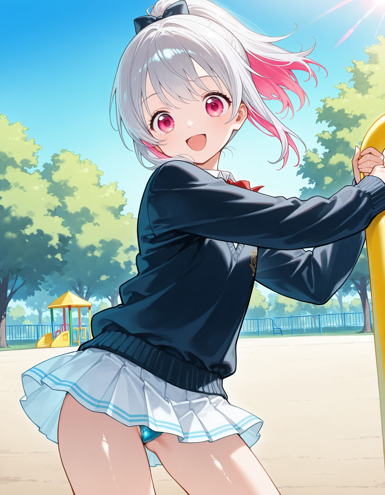 サンプル画像2:制服〇リっ子のパンチラ(Starrysky) [d_517459]