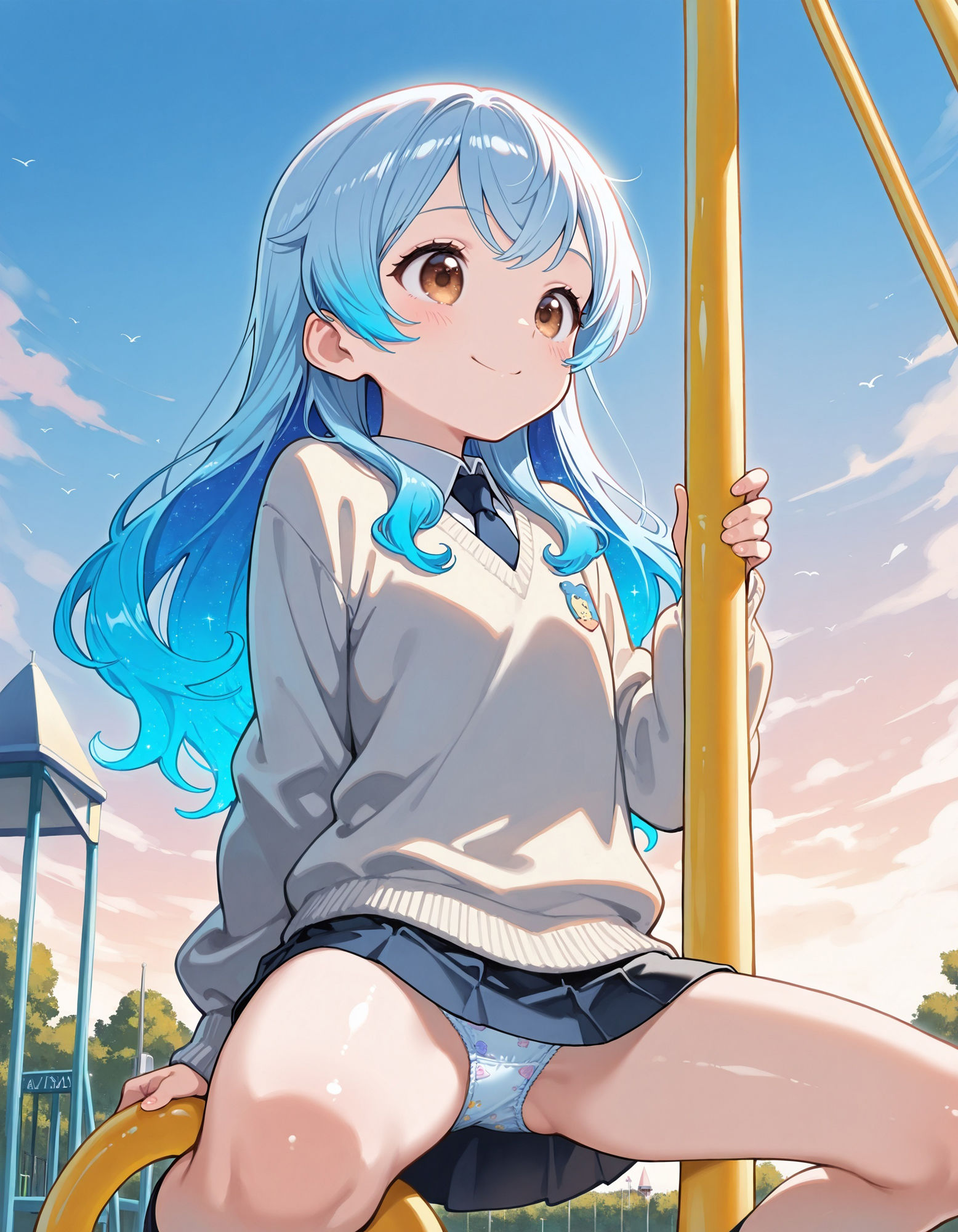 サンプル画像6:制服〇リっ子のパンチラ(Starrysky) [d_517459]