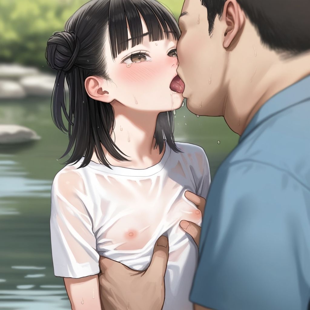 サンプル画像3:川遊びスポット荒らし(ジャングルジム) [d_517500]