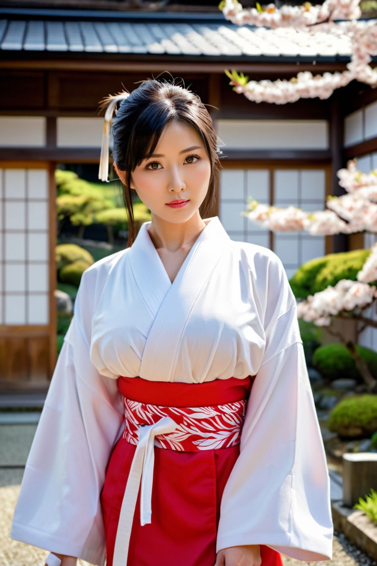 サンプル画像2:なんかエロいよね？従妹が巫女さん始めるってさ(空想AI美女本舗) [d_517528]