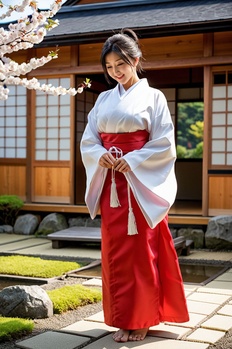 サンプル画像3:なんかエロいよね？従妹が巫女さん始めるってさ(空想AI美女本舗) [d_517528]