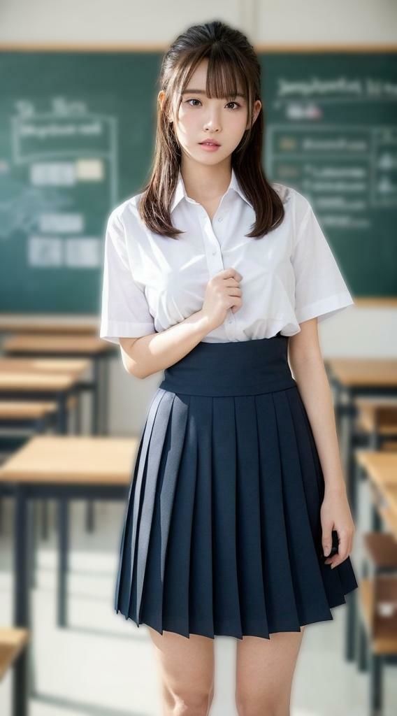 サンプル画像2:制服コスプレ美女【Japan AI Diva vol.17】(Japan AI Diva) [d_517592]