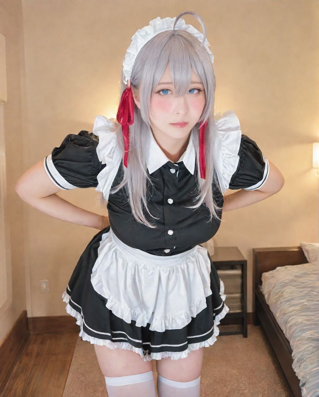 サンプル画像4:アーリャさんのコスプレイヤーと個撮えっち写真集【150枚〜 制服/メイド/逆バニー/下着】(HentAI Maniac Japan) [d_517731]