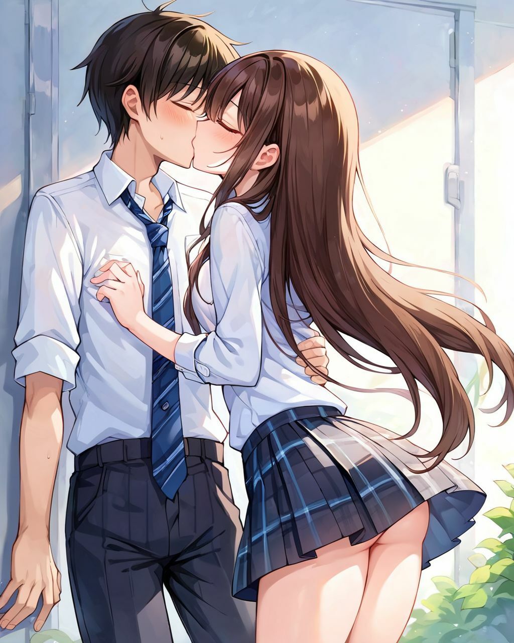 サンプル画像1:生徒会長の裏の顔 淫乱ビッチJK(AIくいーん) [d_517823]