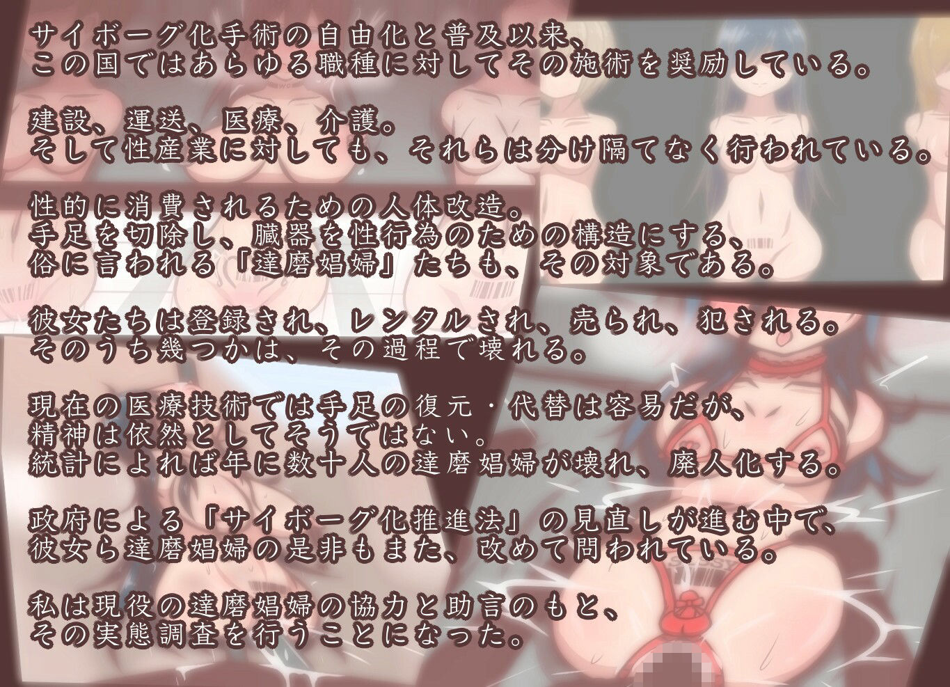サンプル画像1:職業:達磨 達磨娼婦運用実態調査記録(アキ博士の研究所) [d_517900]