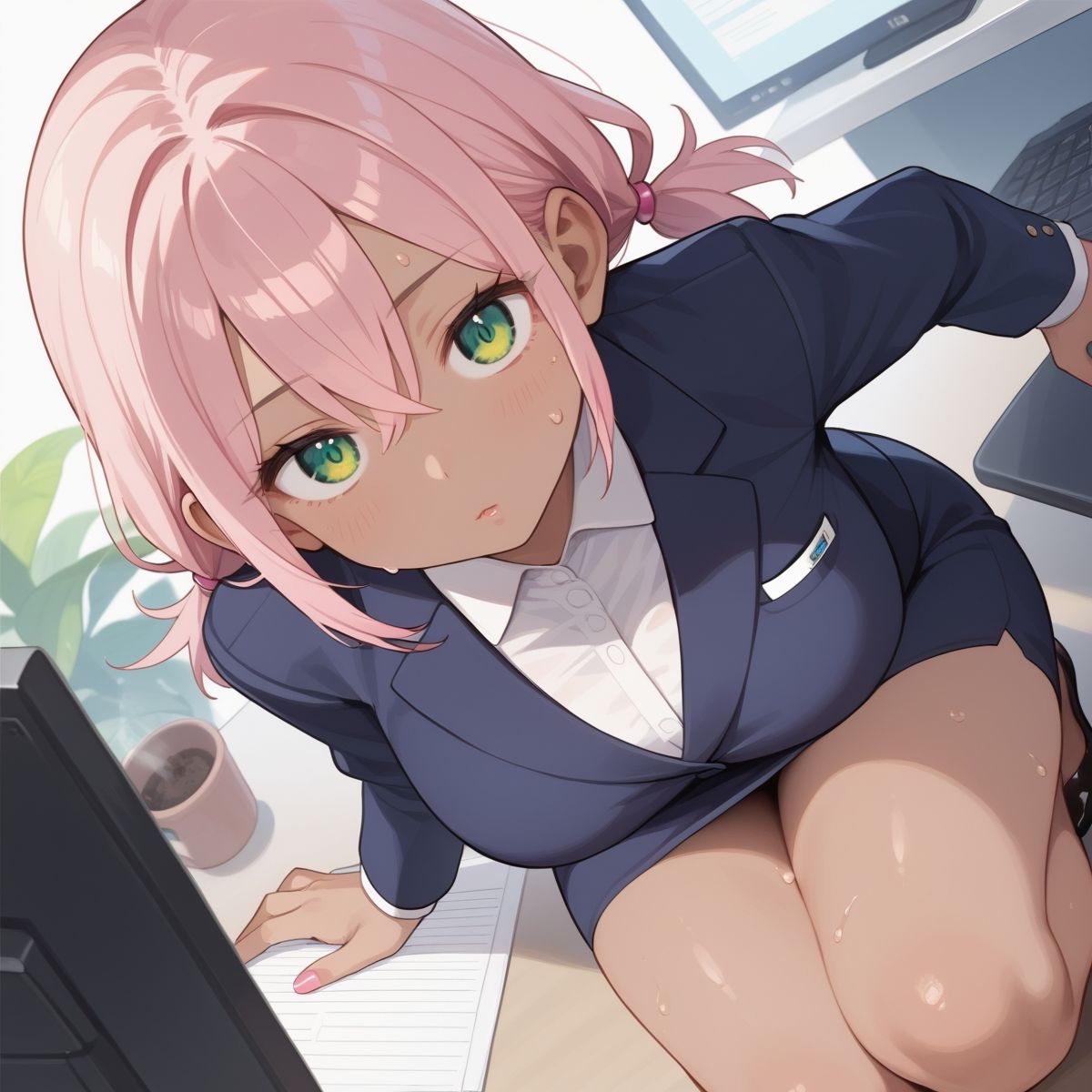 サンプル画像2:巨乳OLにヒミツのサービス残業してもらった件。〜黒ギャル編〜 Vol.2(東京ギャル界隈) [d_517951]