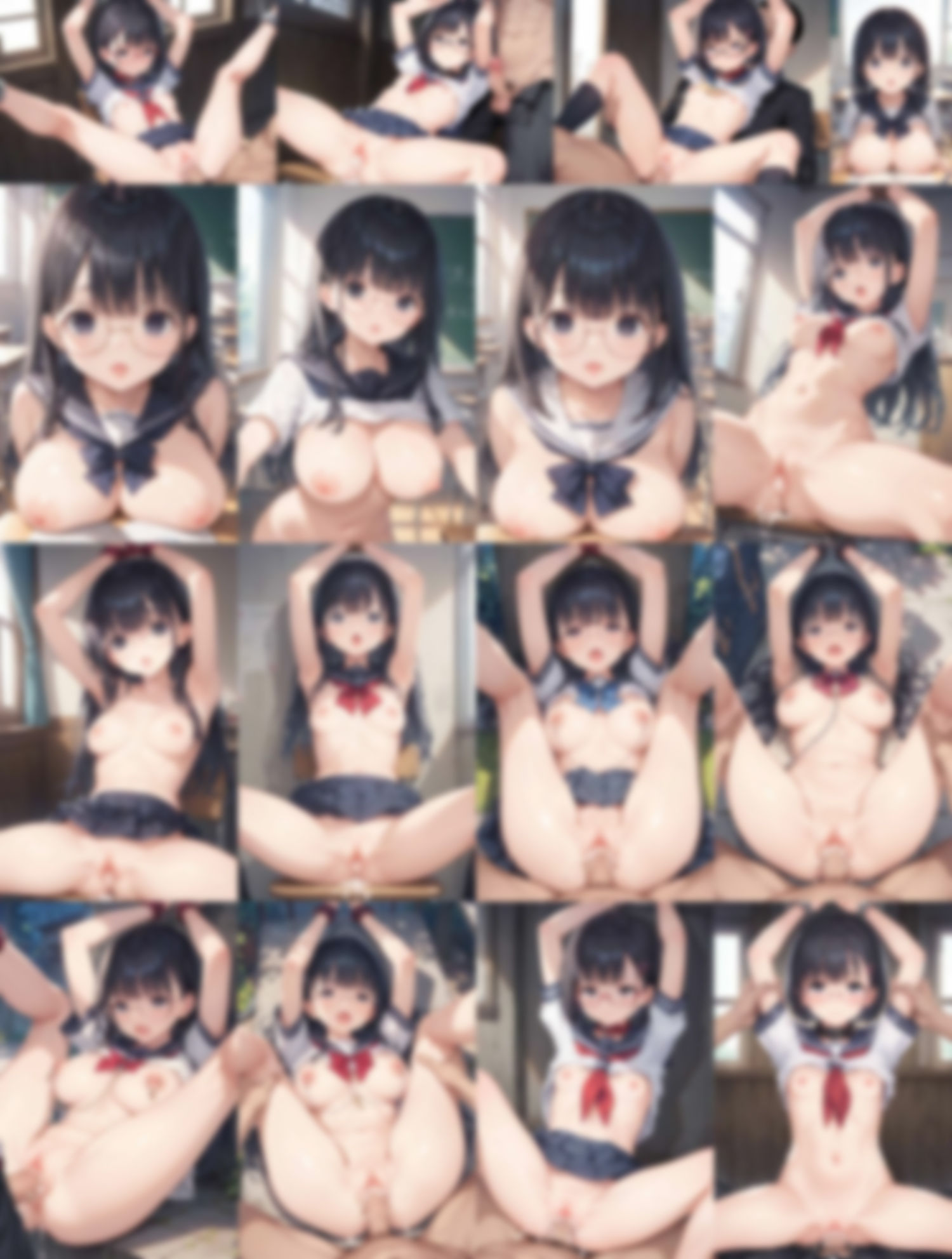 サンプル画像1:制服メガネっ子の真面目美少女肉便器(すもぽん2) [d_518127]