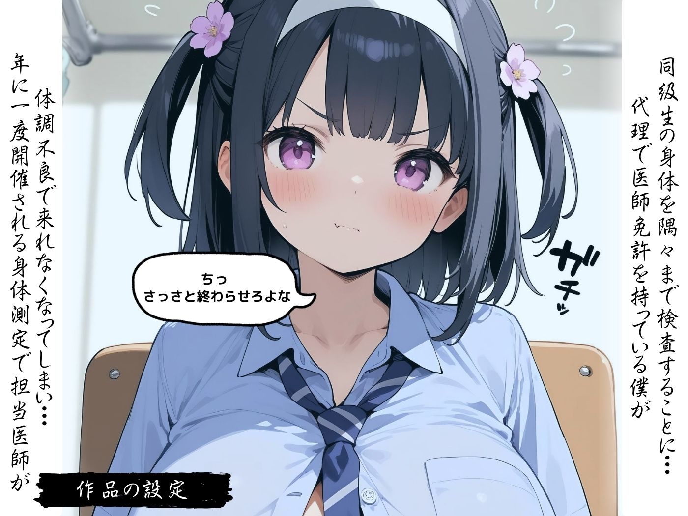 サンプル画像1:身体測定〜同級生の身体を隅々まで〜2(変態ドクター) [d_518135]