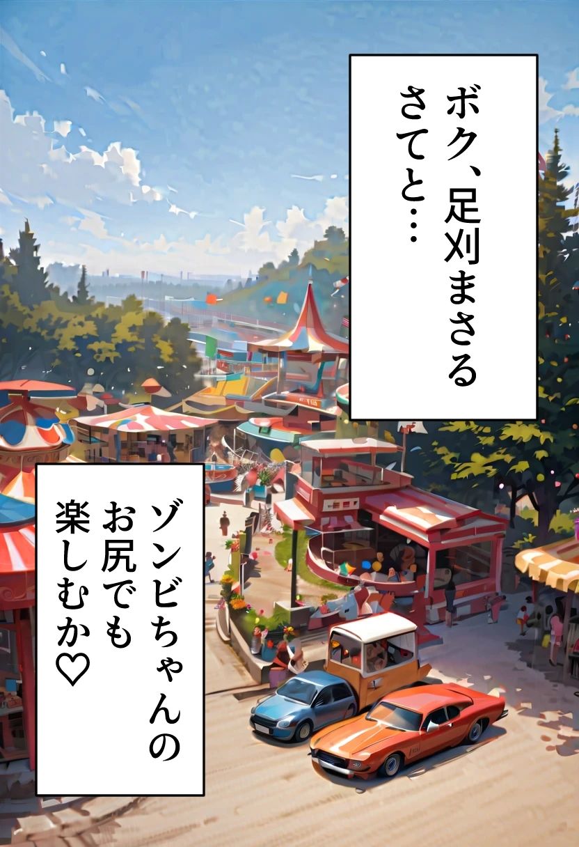 サンプル画像1:ゾンビオデコメガネちゃんと闇テーマパークでデート お尻・貧乳編(コーンパン) [d_518158]