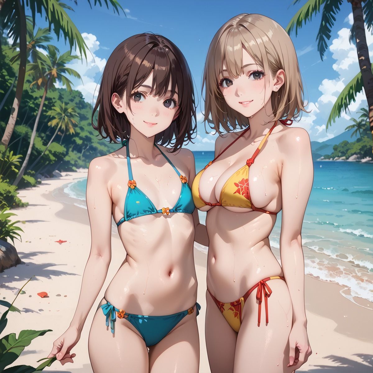 サンプル画像2:嵐で船が難破して，女の子だらけの島に漂着！？3(ぷにぷに.com) [d_518174]