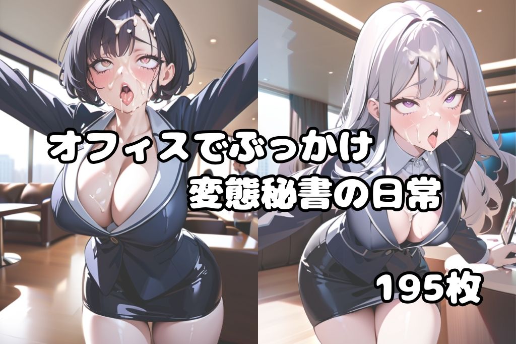 サンプル画像1:オフィスでぶっかけられてアヘ顔になる変態秘書(彩風  咲) [d_518427]