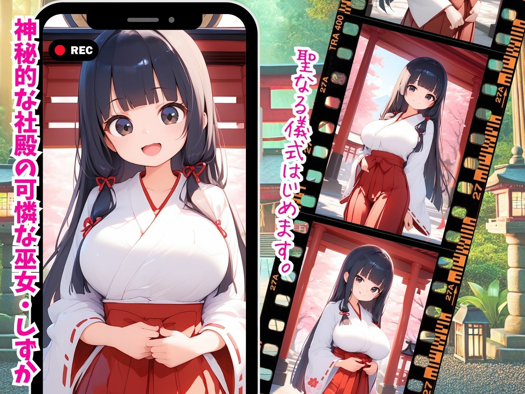 サンプル画像2:ぷに巫女絶頂祈願〜弾ける柔肌〜〜神々しい快楽の儀式〜(推し娘) [d_518461]