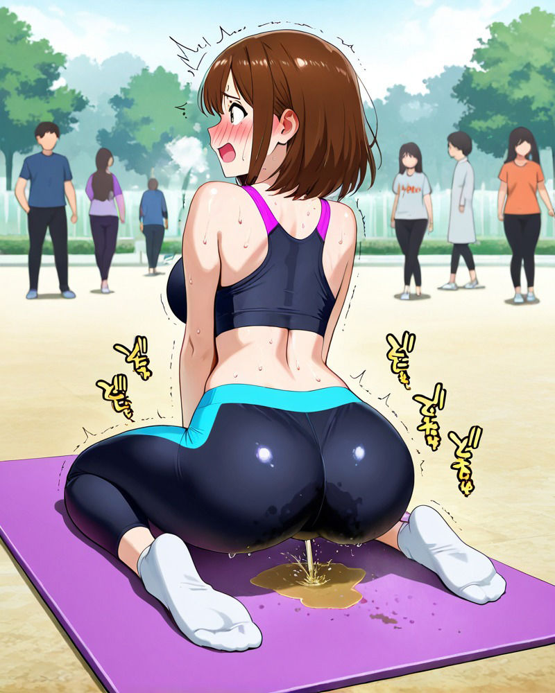 おしっこ我慢できなかったスポーツ女子たちのサンプル画像 6