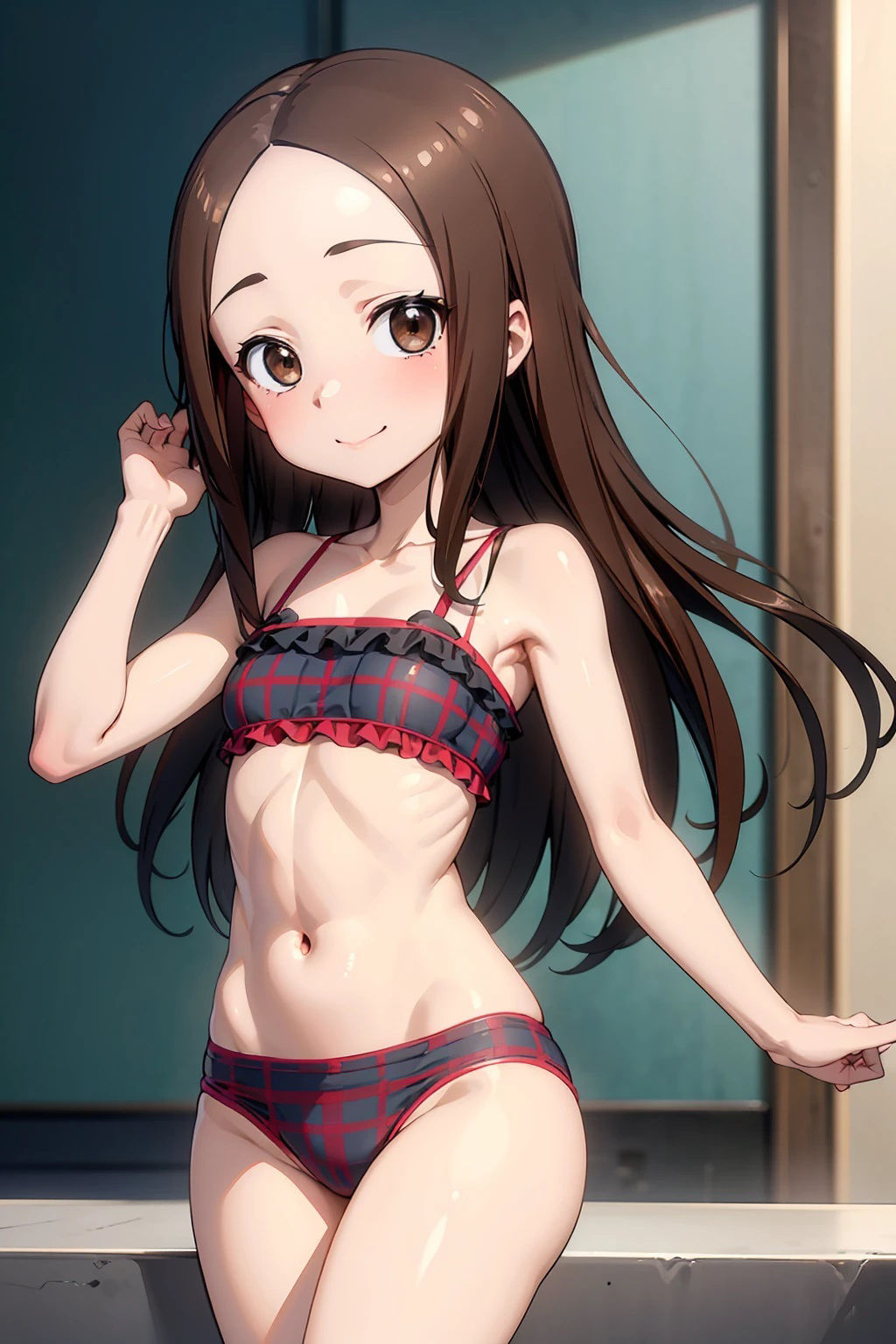 サンプル画像1:高〇さん  チェック柄下着（65枚）(ひぐまアート) [d_518655]