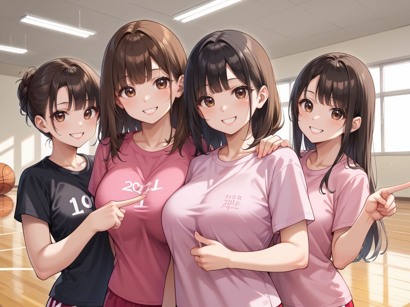 サンプル画像2:ヤリマン女子校生・種付け合宿 〜バスケ部女子たちハメ倒し！〜(妄想マカロン) [d_518665]