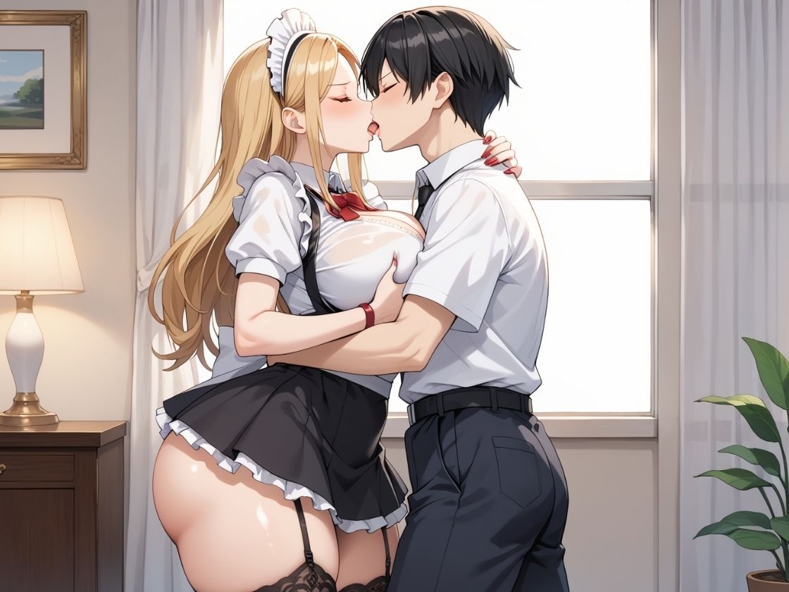 サンプル画像2:クラスの金髪ヤンキーJKは僕の中出し専用おまんこメイド(そいやっさ) [d_518724]