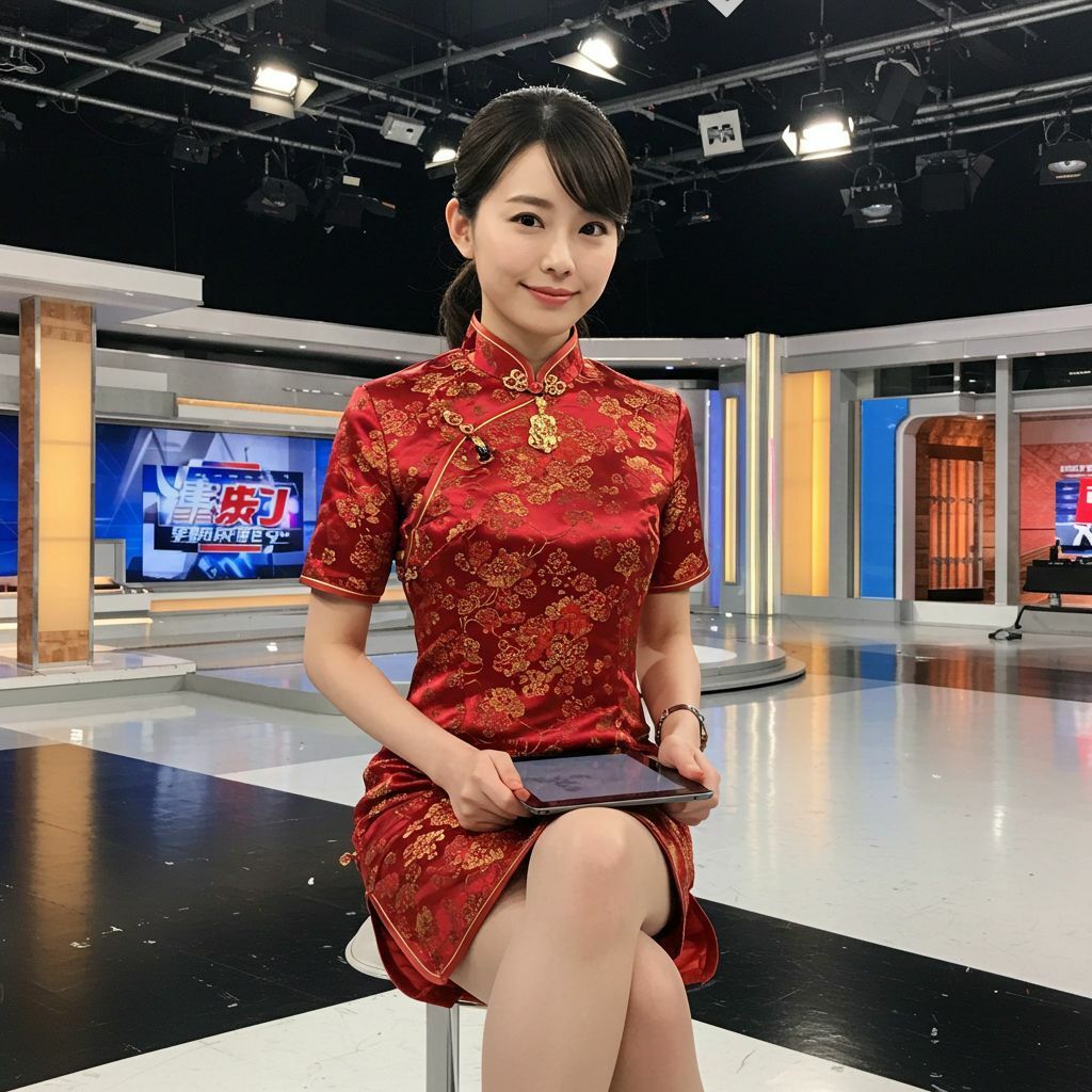 サンプル画像2:スク水アナウンサー(もう限界) [d_518731]