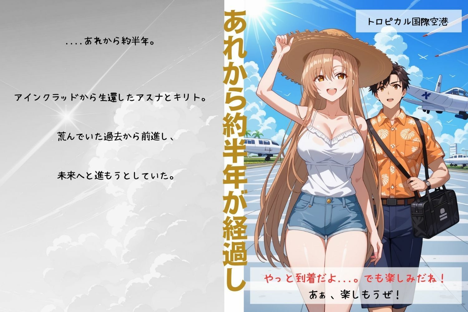 サンプル画像1:ソードアート・トゥモロー 〜南国リゾートへラブラブH旅行 ア〇ナ・キ〇ト南国H日和〜(Aidea sweets) [d_518775]