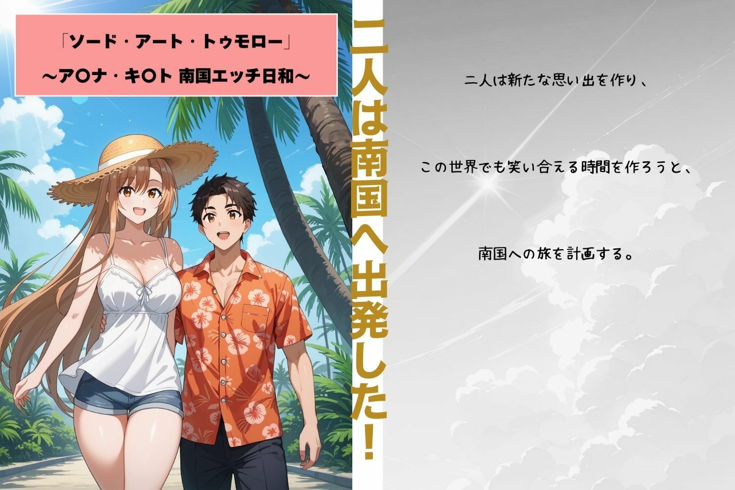 サンプル画像2:ソードアート・トゥモロー 〜南国リゾートへラブラブH旅行 ア〇ナ・キ〇ト南国H日和〜(Aidea sweets) [d_518775]