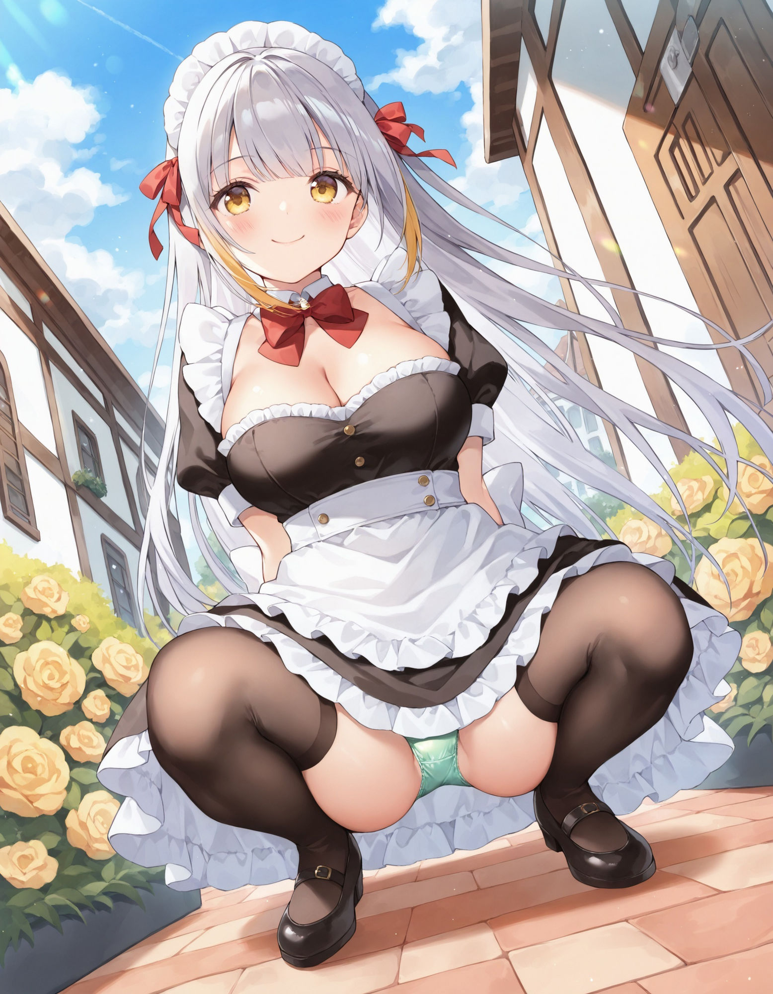 サンプル画像2:メイドのしゃがみパンチラ(D.P.H.) [d_518793]