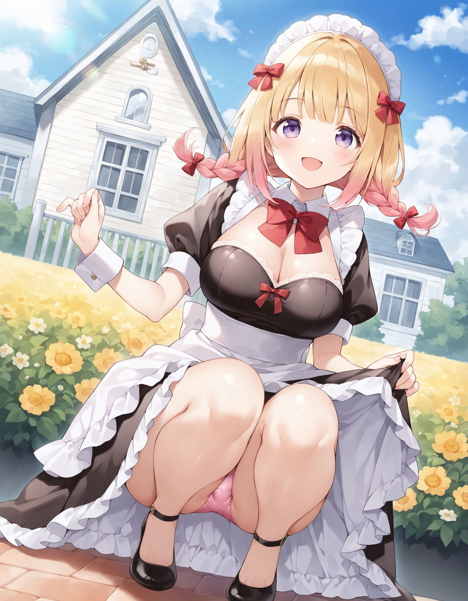 サンプル画像3:メイドのしゃがみパンチラ(D.P.H.) [d_518793]