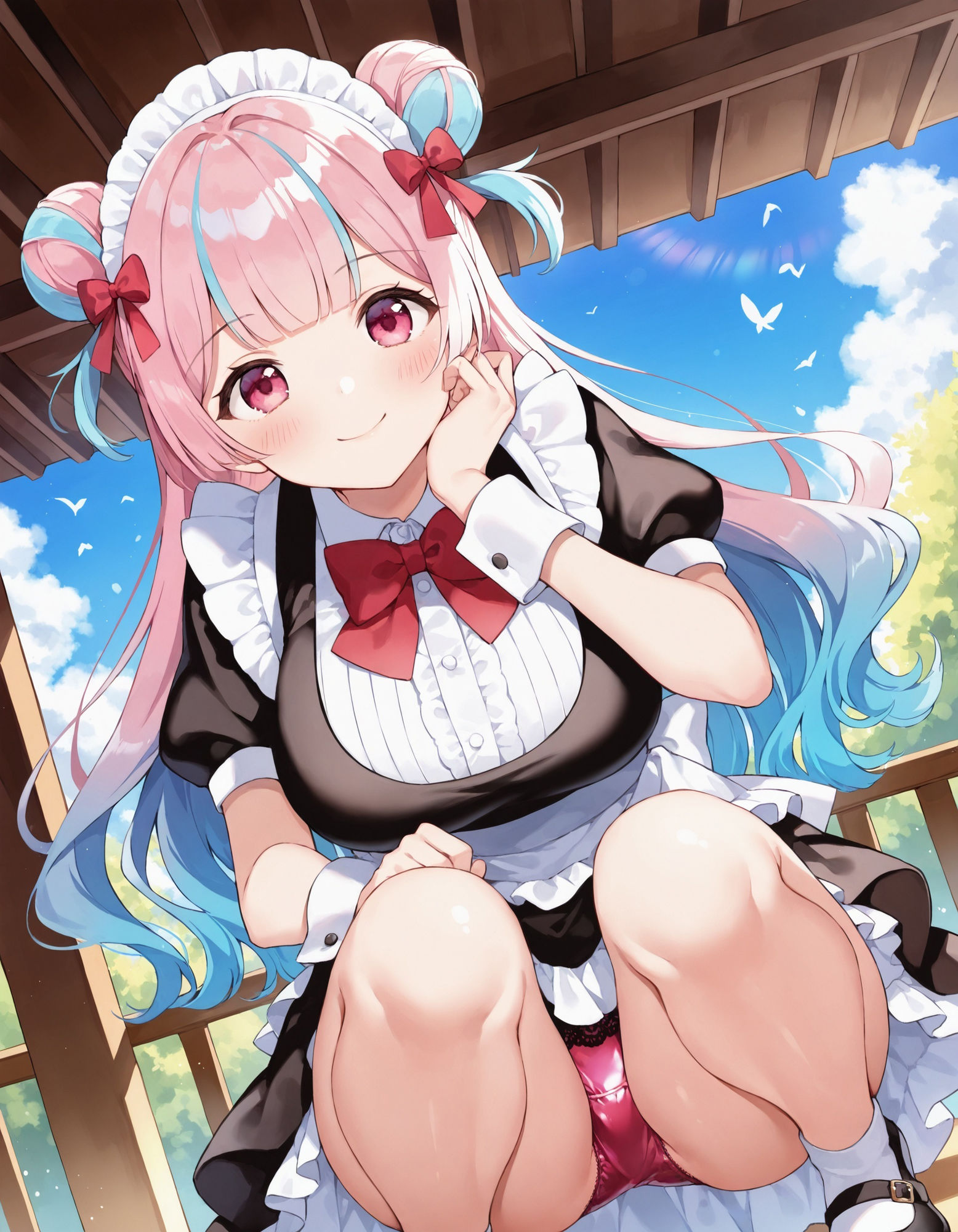 サンプル画像5:メイドのしゃがみパンチラ(D.P.H.) [d_518793]