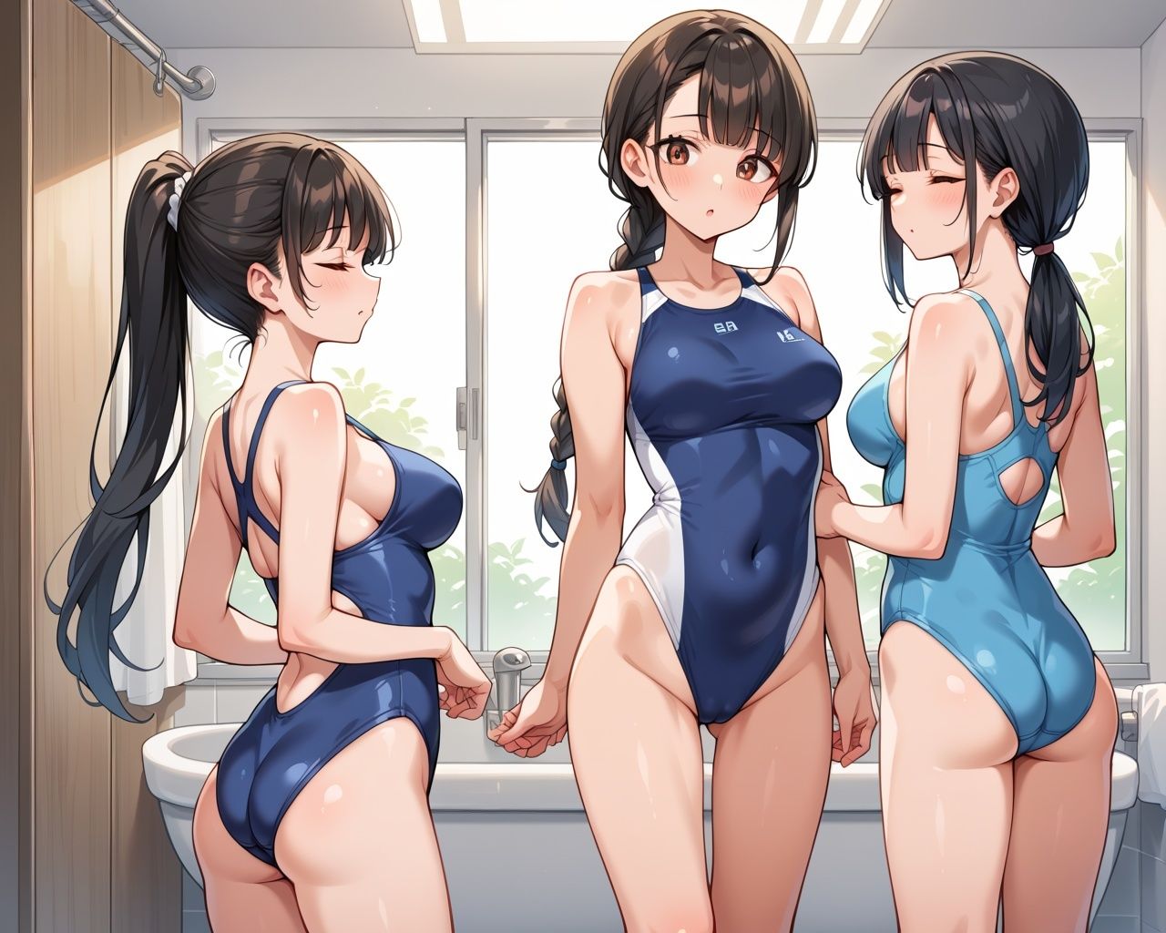 サンプル画像4:乳首敏感女子は部活後スク水エッチがたまらない(あめりかん極太そーせーじ) [d_518812]